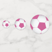 Balle de football rose et coeur | Confettis (Devant)