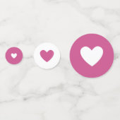 Balle de football rose et coeur | Confettis (Derrière)