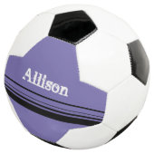 Balle de football violet customisée (3/4)