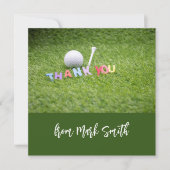 Balle de golf avec le mot Merci pour le golfeur (Devant)