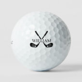 Balle de golf avec monogramme et nom - Choisissez (Recto)