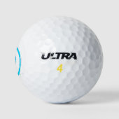 Balle de golf avec torse bleu clair (Logo)