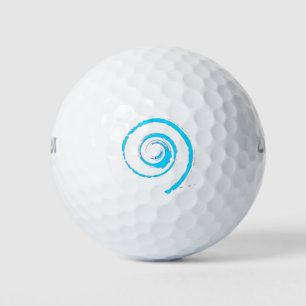 Balle de golf avec torse bleu clair