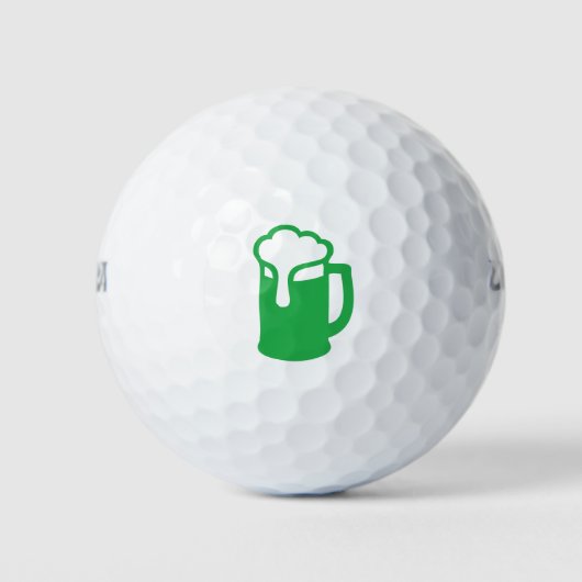 Balle de golf bière verte (Devant)