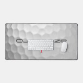 Balle de golf blanche texturée avec nom et numéro  (Clavier et souris)