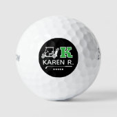 Balle de golf Chariot de golf - marque initiale pe (Recto)