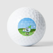 Balle de Golf Drôle Avec Gâteau d'Anniversaire Hum (Recto)