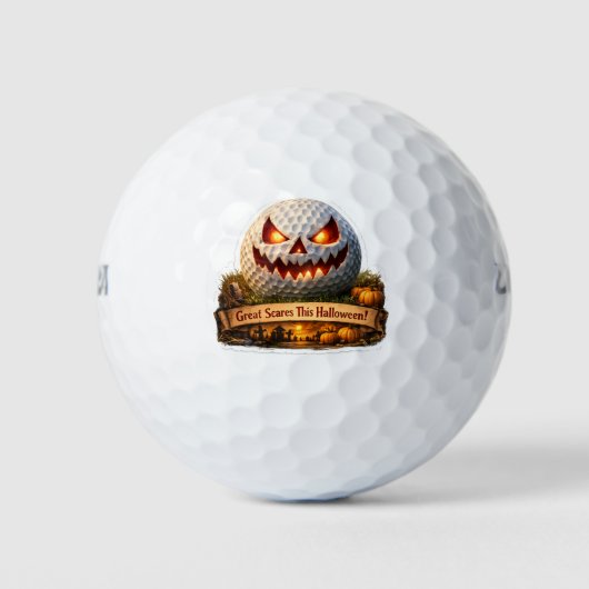 balle de golf drôle d'Halloween (Devant)