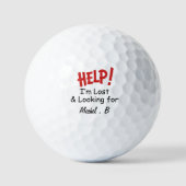 Balle de golf drôle perdue nom personnalisé (Recto)