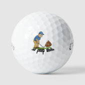 Balle de golf drôle sans caca – Émoji de caca (Recto)