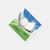 Balle de golf et serviettes en papier (Coin)