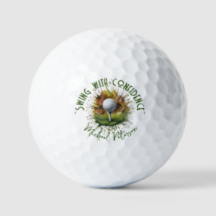Balle de golf et tee 'Swing with Confidence' Splas