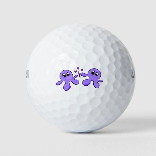 Balle de golf Octopus violet (Devant)