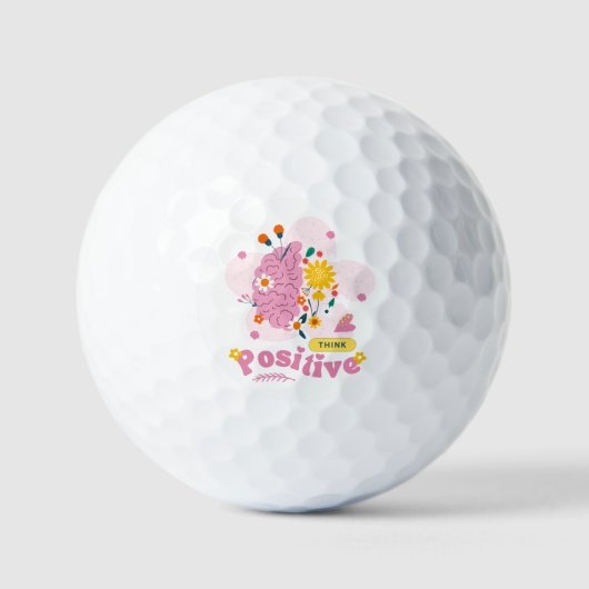 Balle de golf Pensée Positive (Recto)