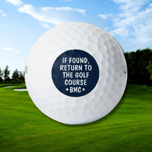 Balle de golf perdue citation monogramme personnal