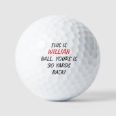 Balle de Golf Personnalisée 'Balle Perdue' Drôle (Recto)