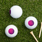 Balle de golf personnalisée Neon Rose (Herbe in situ)
