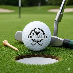 Balle de golf personnalisée, nom et logo personnal