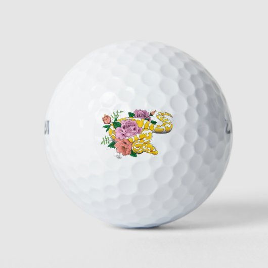 Balle de golf Python à ballon Jaune Albino (Devant)