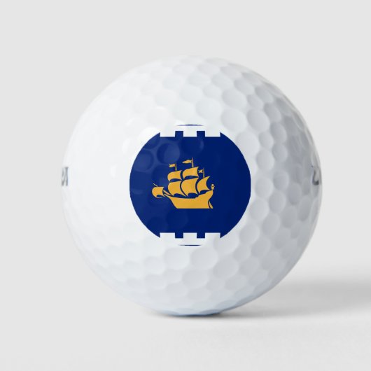 Balle de golf Wilson avec drapeau de Québec (Devant)