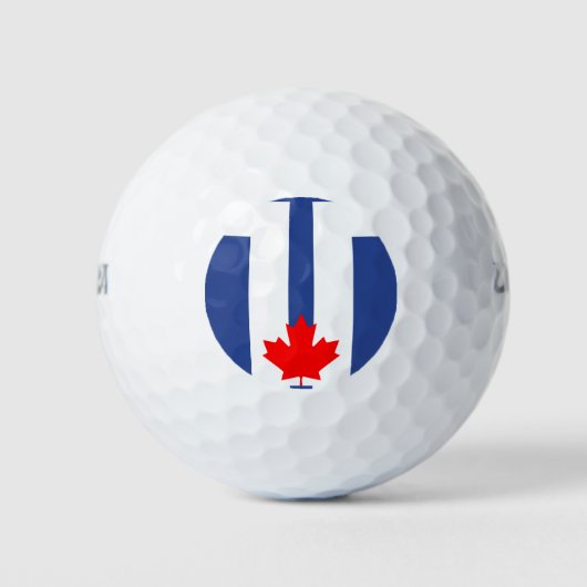 Balle de golf Wilson avec drapeau de Toronto (Devant)