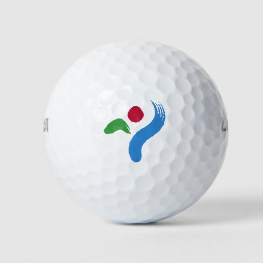 Balle de golf Wilson avec le drapeau de Séoul, Cor (Devant)