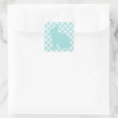 Balle de Pâques Stickers Carré, Bleu clair (Sac)