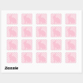 Balle de Pâques Stickers Carré, Rose clair (Feuille)