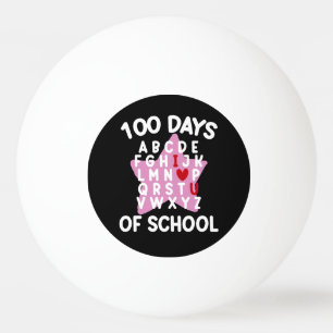 Balle De Ping Pong 100 jours d'école Alphabet 100ème jour Enseignant