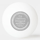 Balle De Ping Pong 25e anniversaire du Mariage Personnalisé (Dos)