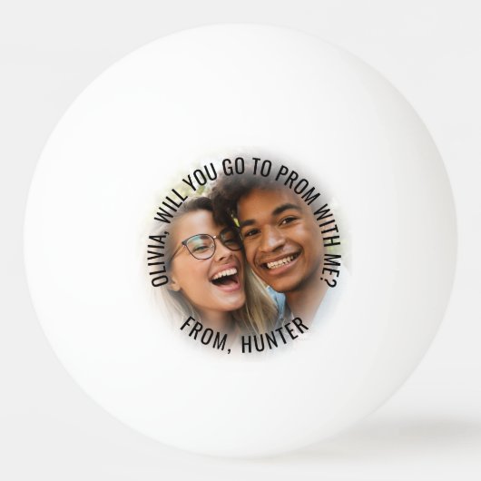 Balle De Ping Pong 2 Photo Prom ou HOCO Proposition Cute Promposa Idé (Devant)