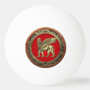 Balle De Ping Pong [310] Lion assyrien ailli - Lamassu d'or