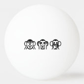 Balle De Ping Pong 3 Singes Sages Emoji (Dos)