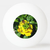 Balle De Ping Pong Abeille sur Fleurs Jaunes (Dos)