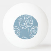 Balle De Ping Pong Abstraite Feuille Tropicale : Verdure transparente (Dos)