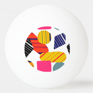 Balle De Ping Pong Abstraite main dessinée, motif élégante.
