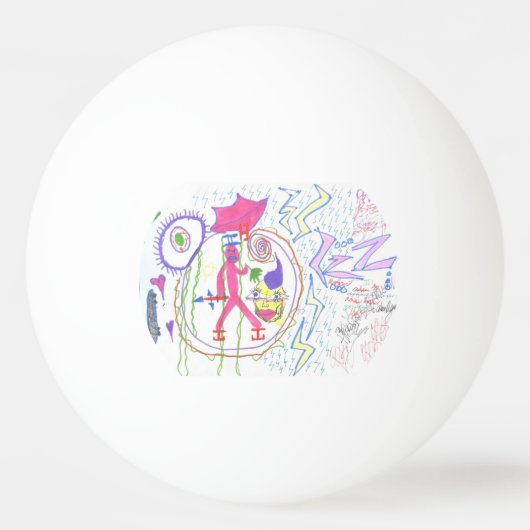 Balle De Ping Pong Adam Moyer Original "ZZZ" Rare (Devant)