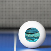 Balle De Ping Pong Agate Turquoise Blue Gold Parties scintillant Marb (Filet)