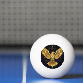 Balle De Ping Pong Aigle Géométrique Doré (Filet)