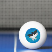 Balle De Ping Pong Aigle Ombre Sur Bleu (Filet)