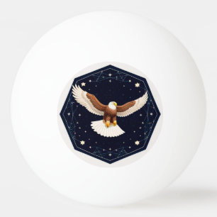 Balle De Ping Pong Aigle Volant Sous Ciel Étoilé Nuit Audacieuse Natu