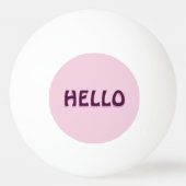BALLE DE PING PONG AIMANT AVEC BONJOUR (Devant)