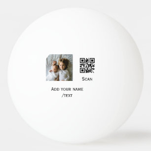 Balle De Ping Pong Ajoutez votre photo q r code barre nom texte détai