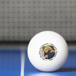 Balle De Ping Pong Ajoutez votre propre photo de couple pour vos 10 a