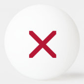 Balle De Ping Pong Alabama : Drapeau croisé de St Andrew Crimson (Dos)
