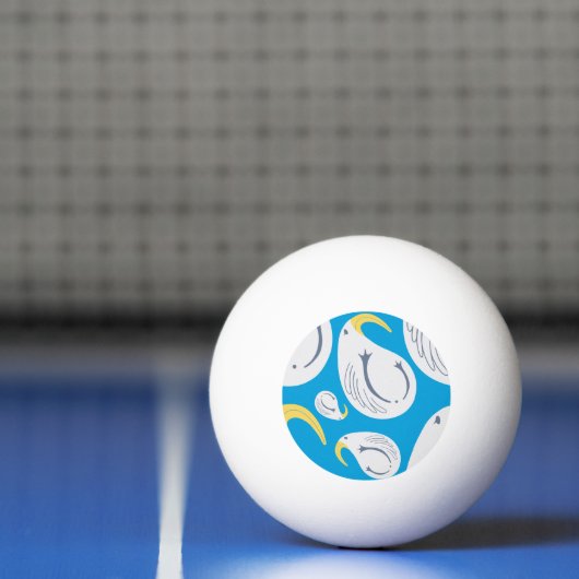 Balle De Ping Pong Albatross - Thème Océan (Filet)