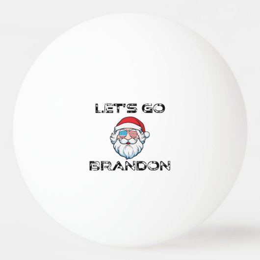 Balle De Ping Pong Allez Brandon Joe Biden Funny Père Noël (Devant)