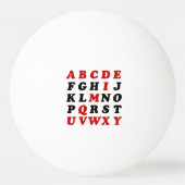 Balle De Ping Pong Alphabet anglais (Dos)