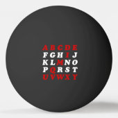 Balle De Ping Pong Alphabet anglais (Devant)