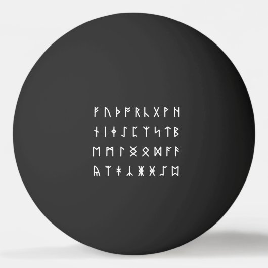 Balle De Ping Pong Alphabet Runique [Futhorc] (Devant)